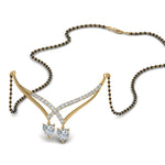 Load image into Gallery viewer, Heart-Diamond-Drop-Necklace-Mangalsutra
