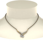 Load image into Gallery viewer, Heart-Diamond-Drop-Necklace-Mangalsutra
