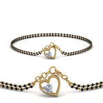 Load image into Gallery viewer, Heart Drop Diamond Mangalsutra Bracelet