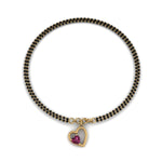 Load image into Gallery viewer, Heart Drop Pink Sapphire Mangalsutra Bracelet
