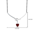Load image into Gallery viewer, Heart-Ruby-Twist-Diamond-Mangalsutra
