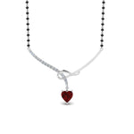 Load image into Gallery viewer, Heart-Ruby-Twist-Diamond-Mangalsutra
