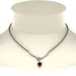 Load image into Gallery viewer, Heart-Ruby-Twist-Diamond-Mangalsutra
