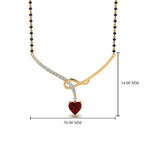 Load image into Gallery viewer, Heart-Ruby-Twist-Diamond-Mangalsutra
