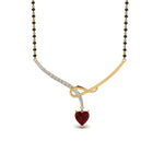 Load image into Gallery viewer, Heart-Ruby-Twist-Diamond-Mangalsutra
