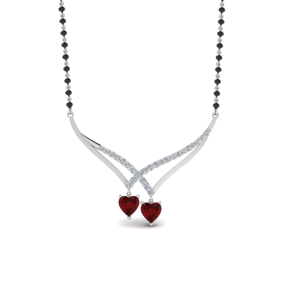 Heart-Ruby-V-Shaped-Diamond-Mangalsutra