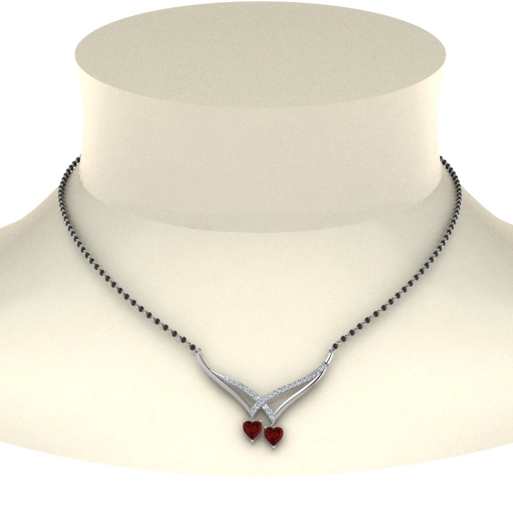 Heart-Ruby-V-Shaped-Diamond-Mangalsutra