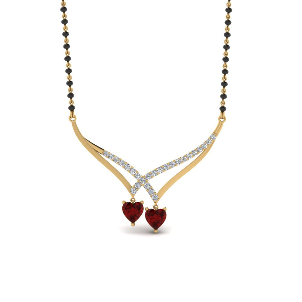 Heart-Ruby-V-Shaped-Diamond-Mangalsutra