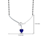 Load image into Gallery viewer, Heart-Sapphire-Twist-Diamond-Mangalsutra
