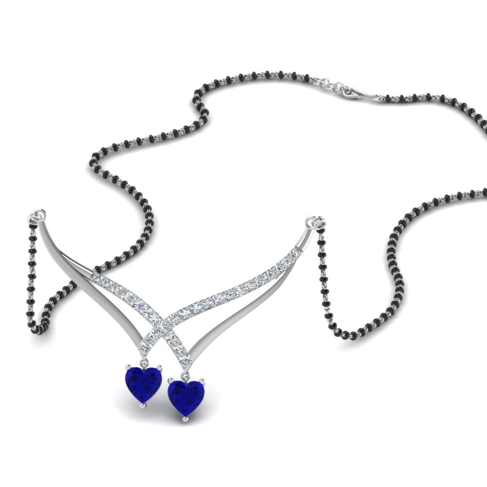 Heart-Sapphire-V-Shaped-Diamond-Mangalsutra