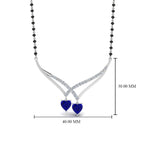 Load image into Gallery viewer, Heart-Sapphire-V-Shaped-Diamond-Mangalsutra
