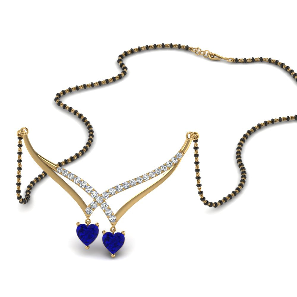 Heart-Sapphire-V-Shaped-Diamond-Mangalsutra