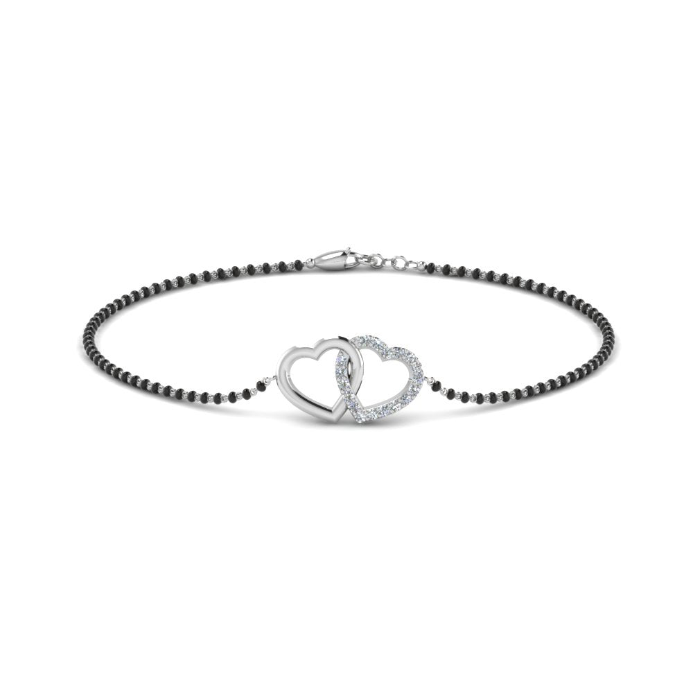 Interlocked Heart Bracelet Mangalsutra