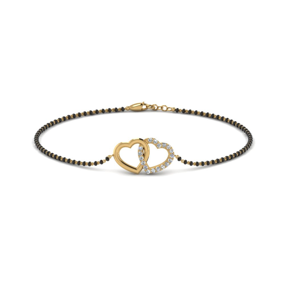 Interlocked Heart Bracelet Mangalsutra