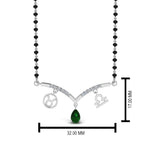 Load image into Gallery viewer, Mangalsutra-Emerald-Pendant-Zodiac-Sign