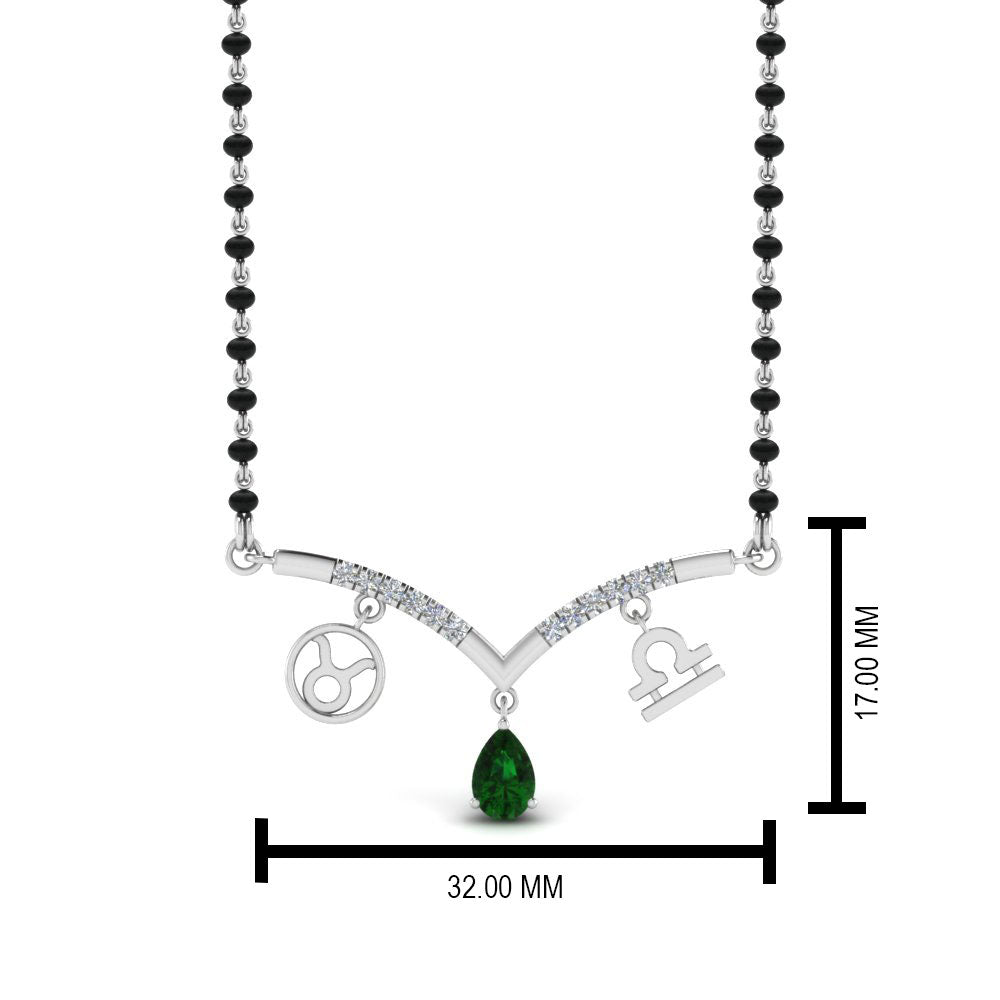 Mangalsutra-Emerald-Pendant-Zodiac-Sign
