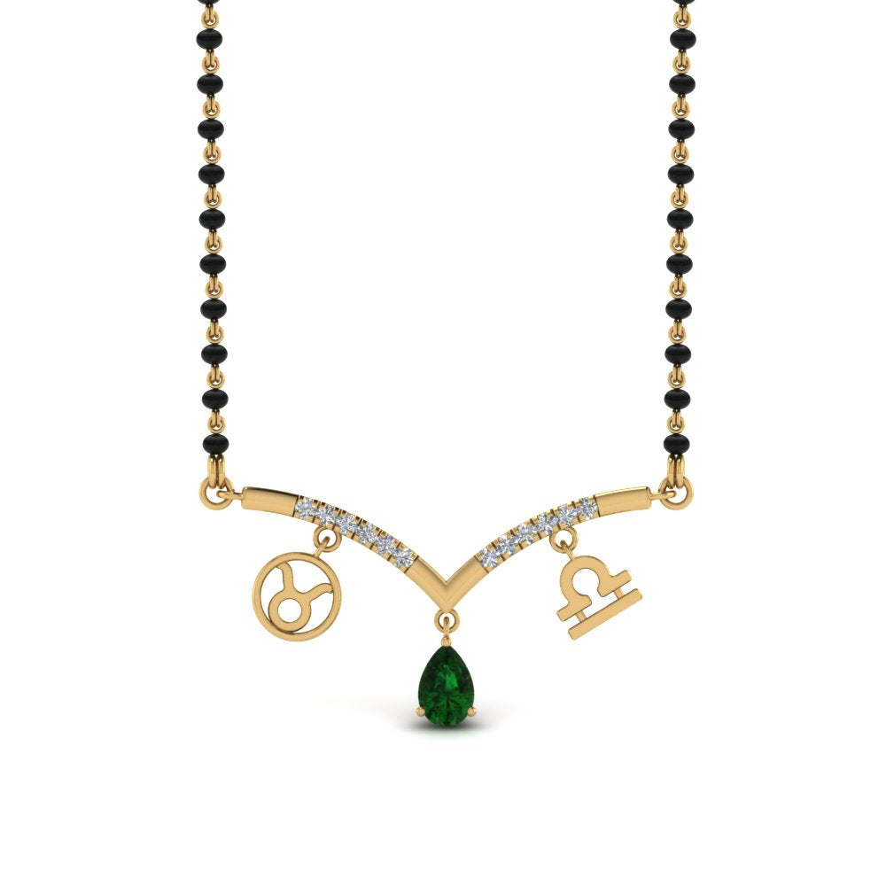 Mangalsutra-Emerald-Pendant-Zodiac-Sign