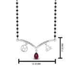 Load image into Gallery viewer, Mangalsutra-Pink-Sapphire-Pendant-Zodiac-Sign