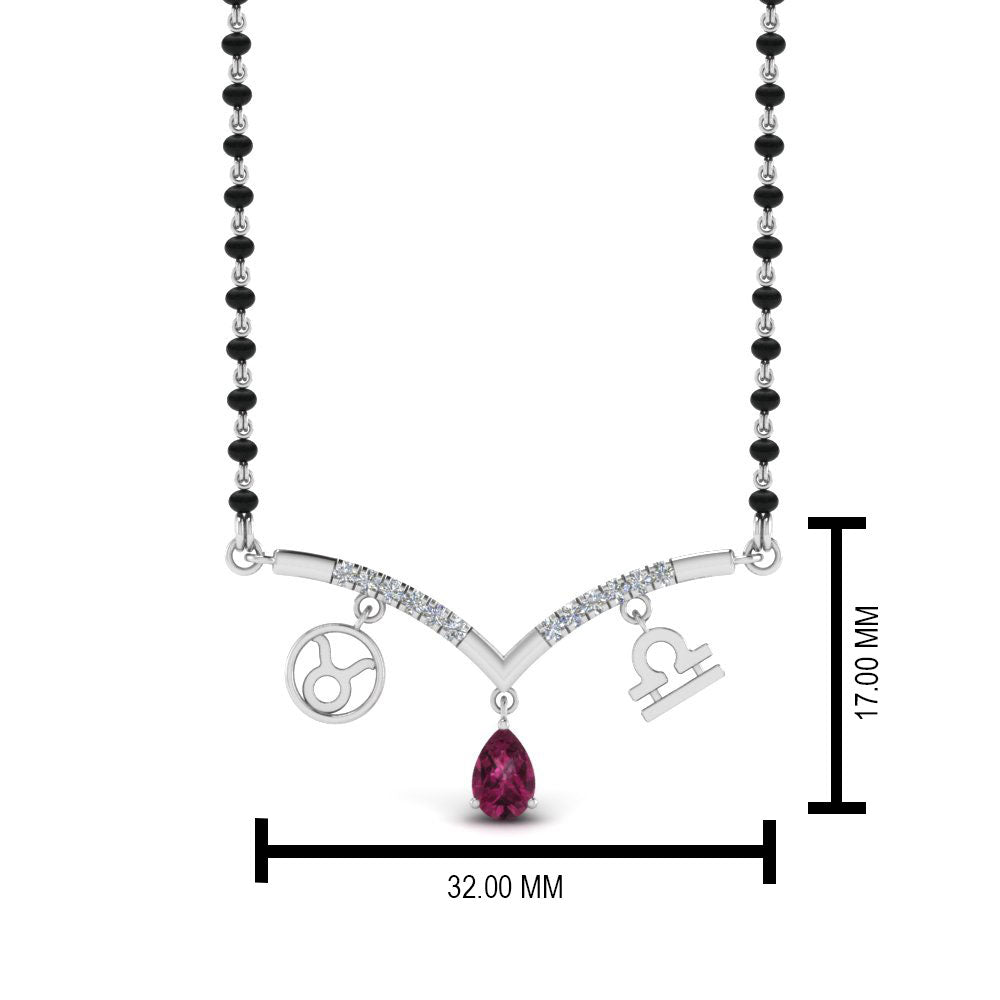 Mangalsutra-Pink-Sapphire-Pendant-Zodiac-Sign