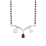 Load image into Gallery viewer, Mangalsutra-Pink-Sapphire-Pendant-Zodiac-Sign