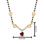 Load image into Gallery viewer, Mangalsutra-Sun-Sign-Ruby-With-Beads
