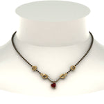 Load image into Gallery viewer, Mangalsutra-Sun-Sign-Ruby-With-Beads
