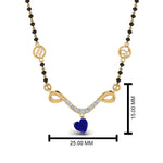 Load image into Gallery viewer, Mangalsutra-Sun-Sign-Sapphire-With-Beads
