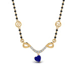 Load image into Gallery viewer, Mangalsutra-Sun-Sign-Sapphire-With-Beads