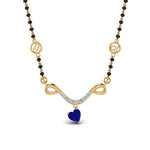 Load image into Gallery viewer, Mangalsutra-Sun-Sign-Sapphire-With-Beads
