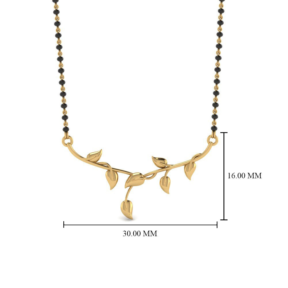 Nature Inspired Gold Mangalsutra