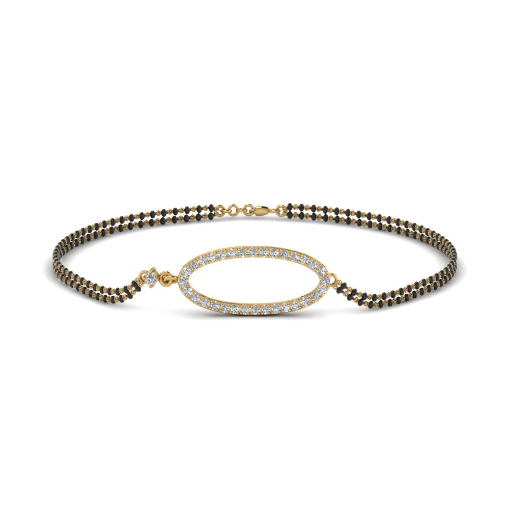 Yael Designs Diamond Halo Tennis Bracelet 18KY 160-51622 - London Gold
