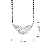 Load image into Gallery viewer, Pave-Curves-Diamond-Mangalsutra
