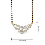 Load image into Gallery viewer, Pave-Curves-Diamond-Mangalsutra