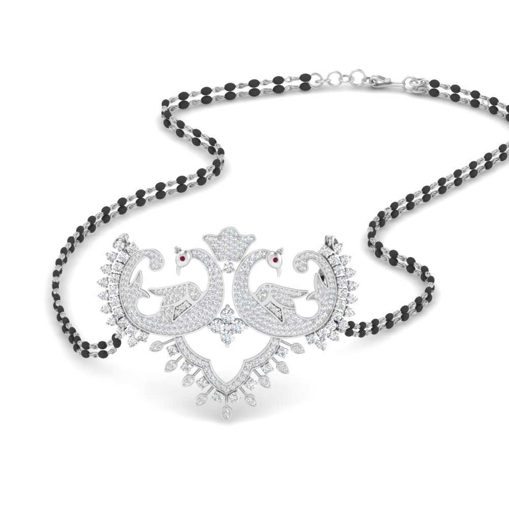 Peacock-Design-Diamond-Mangalsutra