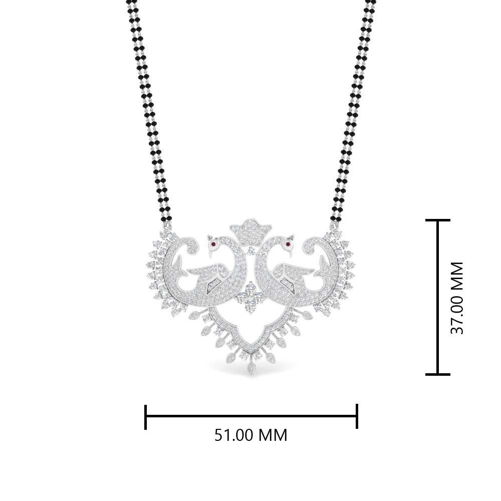 Peacock-Design-Diamond-Mangalsutra