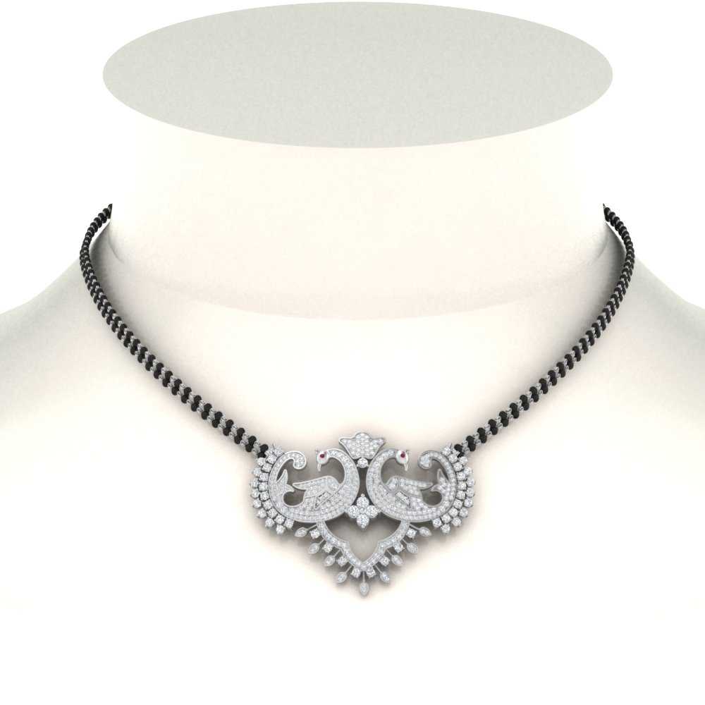 Peacock-Design-Diamond-Mangalsutra