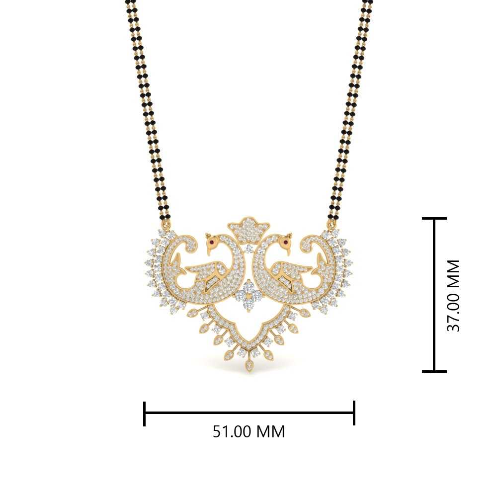 Peacock-Design-Diamond-Mangalsutra