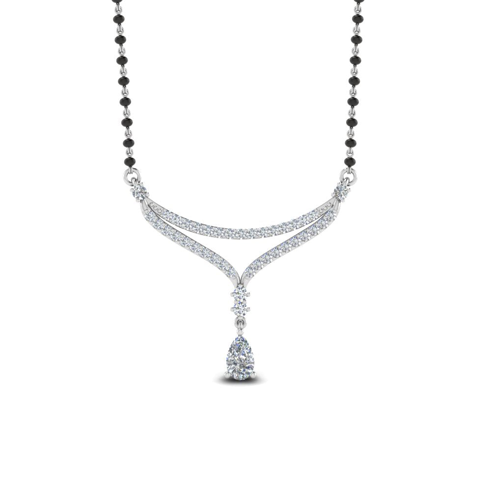 Pear-Drop-Diamond-Mangalsutra-Necklace