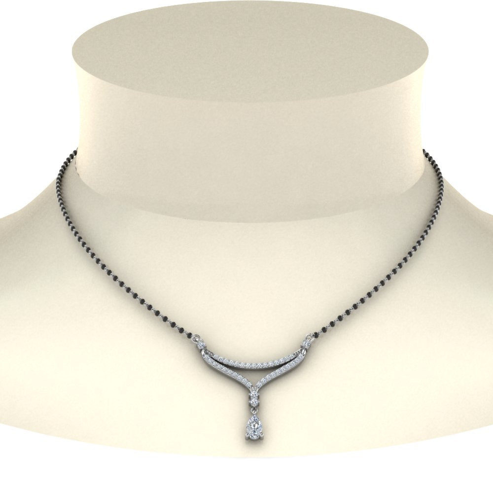 Pear-Drop-Diamond-Mangalsutra-Necklace