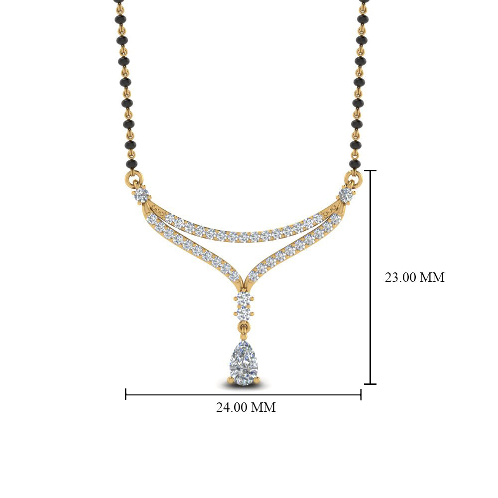 Pear-Drop-Diamond-Mangalsutra-Necklace