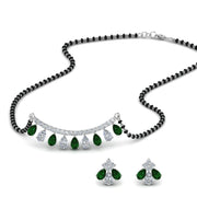 Peardrop-Diamond-Mangalsutra-Set-With-Emerald