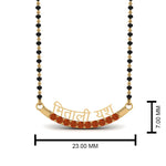 Load image into Gallery viewer, Personalised-Mangalsutra-With-Orange-Sapphire