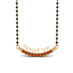 Load image into Gallery viewer, Personalised-Mangalsutra-With-Orange-Sapphire