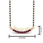 Load image into Gallery viewer, Personalised-Mangalsutra-With-Pink-Sapphire
