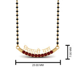 Load image into Gallery viewer, Personalised-Mangalsutra-With-Ruby