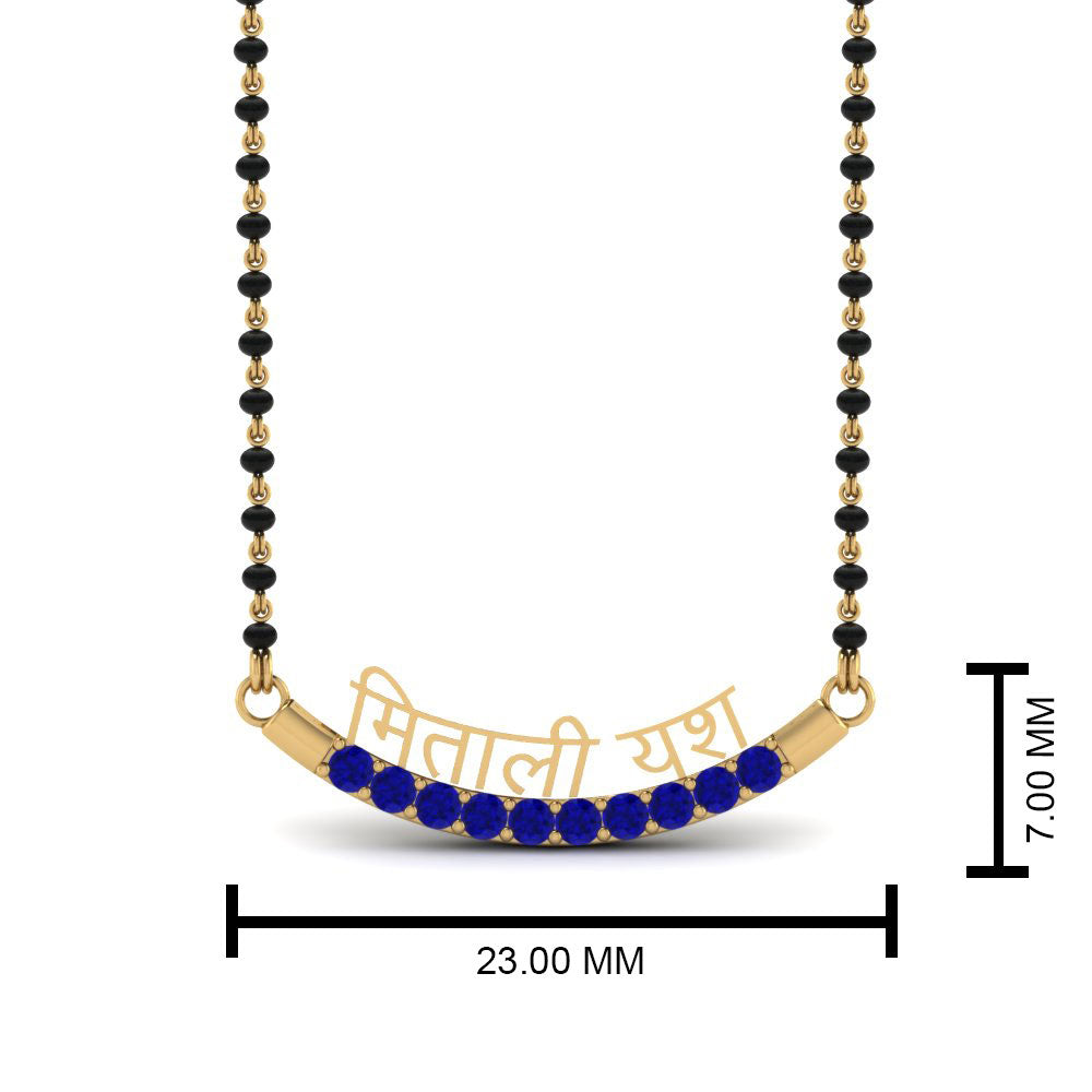 Personalised-Mangalsutra-With-Sapphire