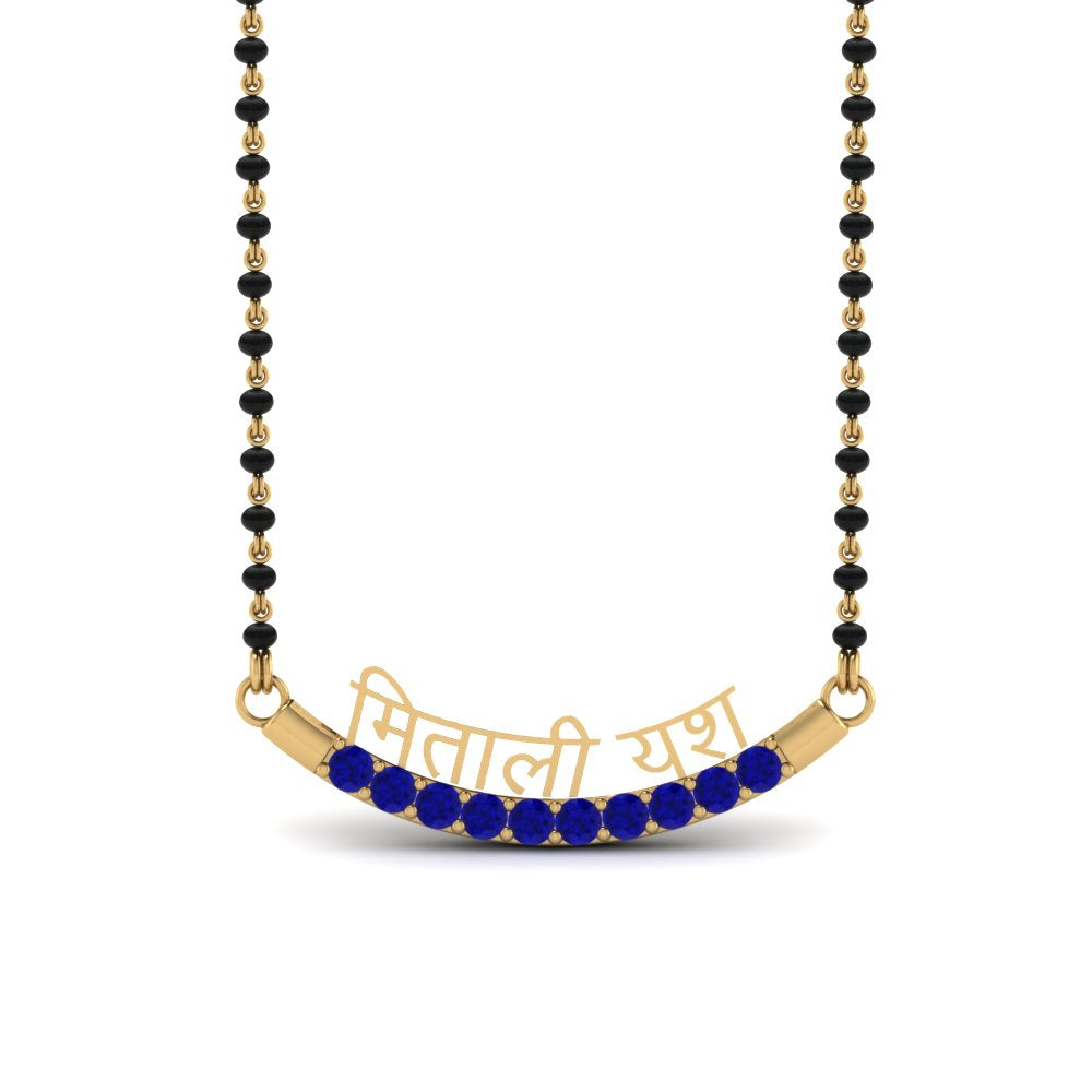 Personalised-Mangalsutra-With-Sapphire