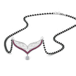 Load image into Gallery viewer, Pink-Sapphire-Filigree-Tanmaniya-Mangalsutra
