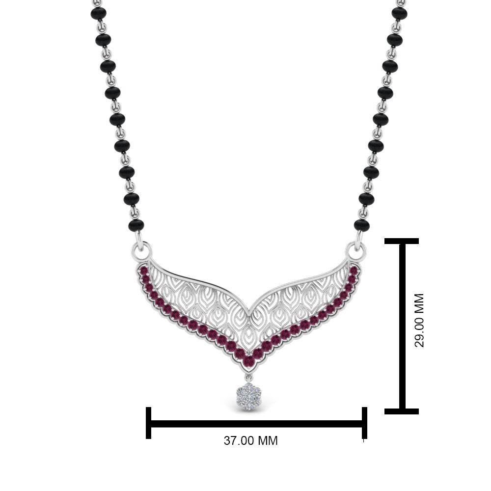 Pink-Sapphire-Filigree-Tanmaniya-Mangalsutra