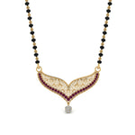 Load image into Gallery viewer, Pink-Sapphire-Filigree-Tanmaniya-Mangalsutra
